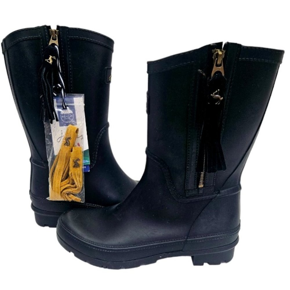 Joules Wellington Molly Rain Boot with Interchangeable Tassels